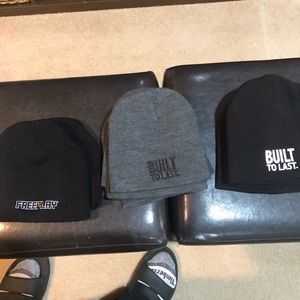 Black or gray beanie hats.  Brand new without tags.